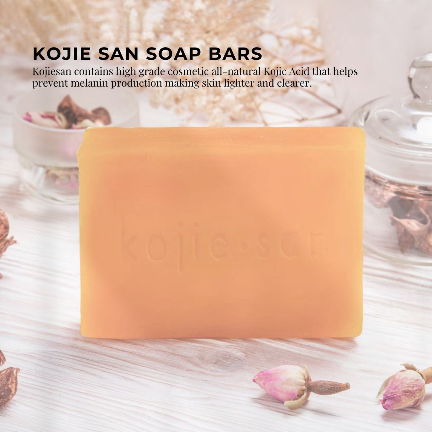 1x Kojie San Soap Bar - 135g Skin Lightening Kojic Acid Natural Original Bars