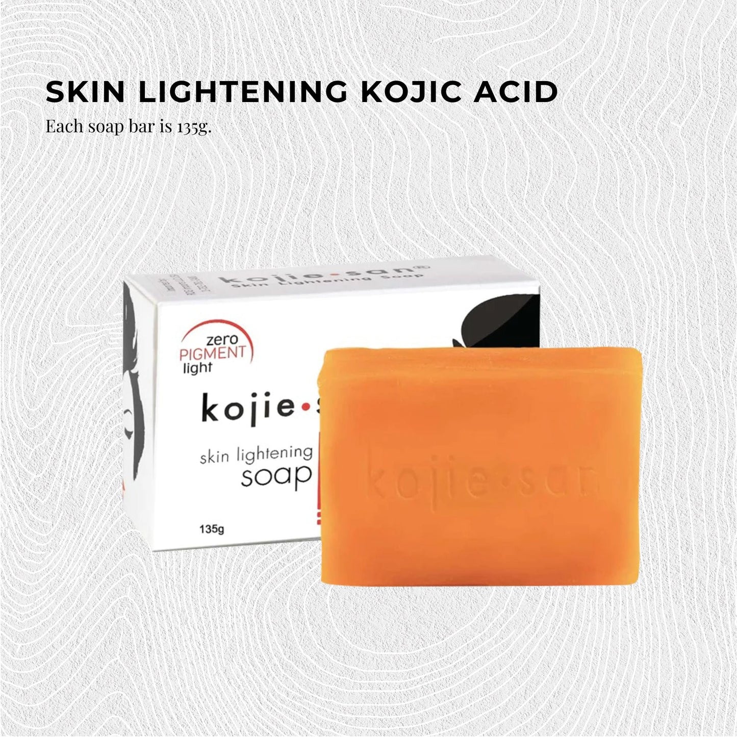 6x Kojie San Soap Bar - 135g Skin Lightening Kojic Acid Natural Original Bars