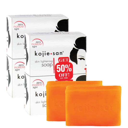 4x Kojie San Soap Bars - 135g Skin Lightening Kojic Acid Natural Original Bar