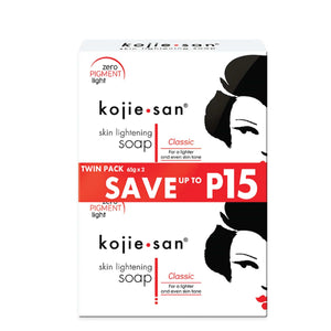 2x 65g Kojie San Soap Bars - Skin Lightening Kojic Acid Natural Original Bar